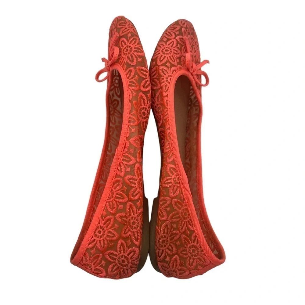 Cherokee Hot Pink Lace Slip On Ballet Flats Size 5 Girl's